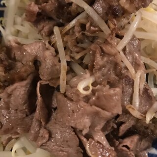 もやしと牛肉のポン酢がけ